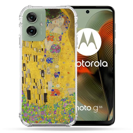 Coque Renforcée Pour Motorola G55 5G Peinture Le Baiser