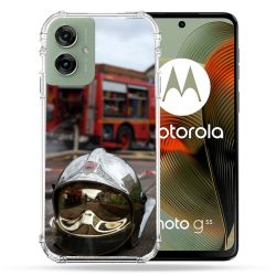 Coque Renforcée Pour Motorola G55 5G Pompier Casque Camion