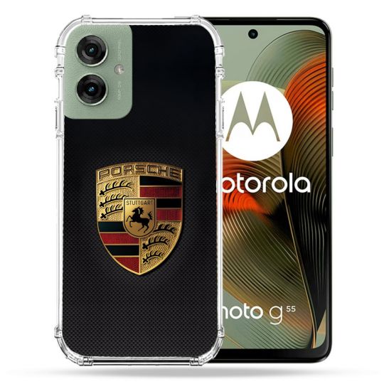 Coque Renforcée Pour Motorola G55 5G Porsche Carbone