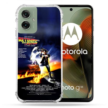 Coque Renforcée Pour Motorola G55 5G Retour Vers Le Futur Affiche
