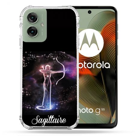 Coque Renforcée Pour Motorola G55 5G Signe Zodiaque 2 Sagittaire