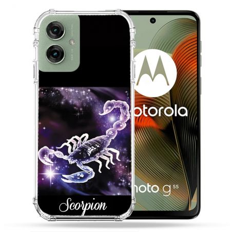 Coque Renforcée Pour Motorola G55 5G Signe Zodiaque 2 Scorpion