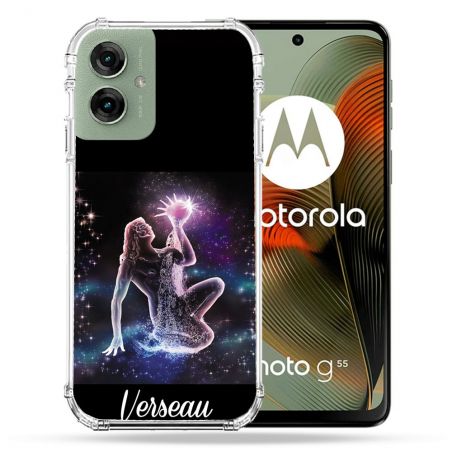 Coque Renforcée Pour Motorola G55 5G Signe Zodiaque 2 Verseau