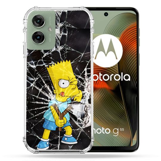 Coque Renforcée Pour Motorola G55 5G Simpson Bart