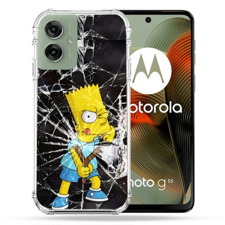 Coque Renforcée Pour Motorola G55 5G Simpson Bart