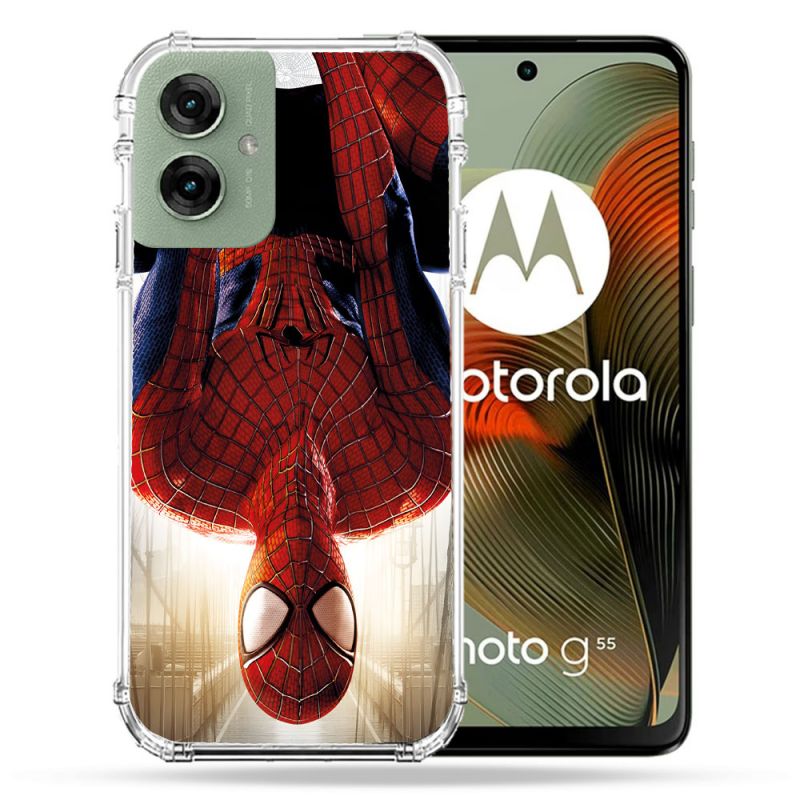Coque Renforcée Pour Motorola G55 5G Spiderman Invers