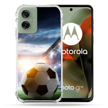 Coque Renforcée Pour Motorola G55 5G Sport Football Stade