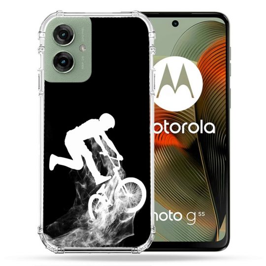 Coque Renforcée Pour Motorola G55 5G Sport VTT Noir