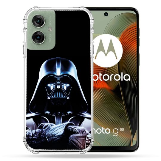 Coque Renforcée Pour Motorola G55 5G Star Wars - Dark Vador Noir