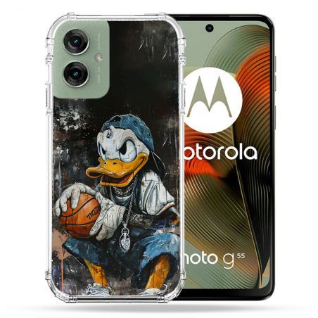 Coque Renforcée Pour Motorola G55 5G Street Art Donald Duck