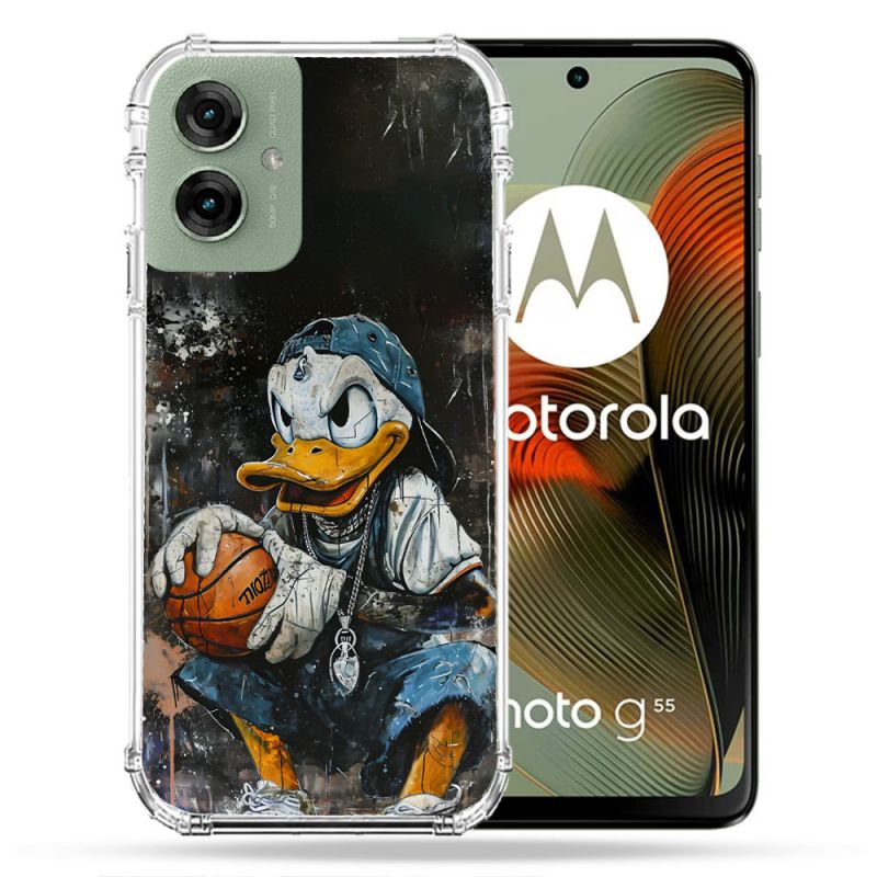 Coque Renforcée Pour Motorola G55 5G Street Art Donald Duck