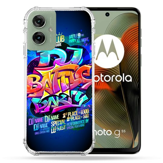 Coque Renforcée Pour Motorola G55 5G Street Art Rap