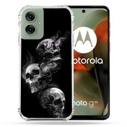 Coque Renforcée Pour Motorola G55 5G Tete de Mort Triple