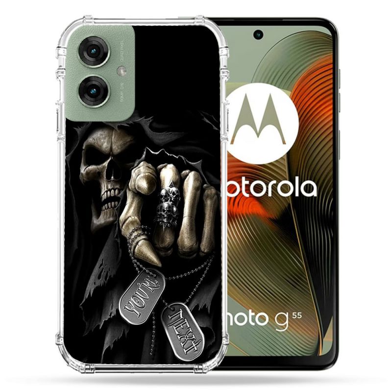 Coque Renforcée Pour Motorola G55 5G Tete de Mort Your Next