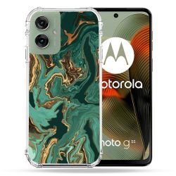 Coque Renforcée Pour Motorola G55 5G Texture Marbre Vert