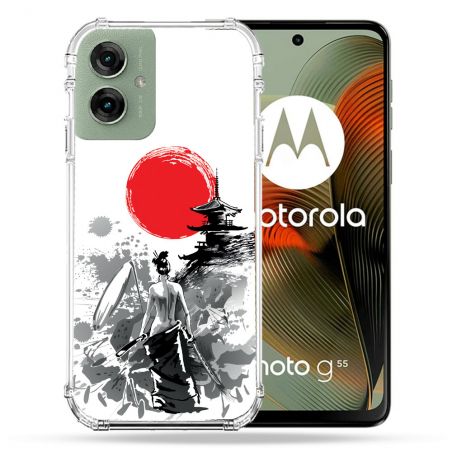 Coque Renforcée Pour Motorola G55 5G Voyage Japon Femme