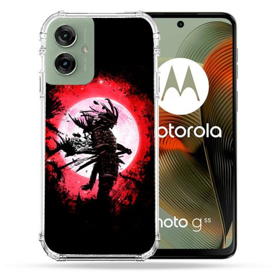 Coque Renforcée Pour Motorola G55 5G Voyage Japon Samourai