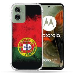 Coque Renforcée Pour Motorola G55 5G Voyage Portugal Drapeau