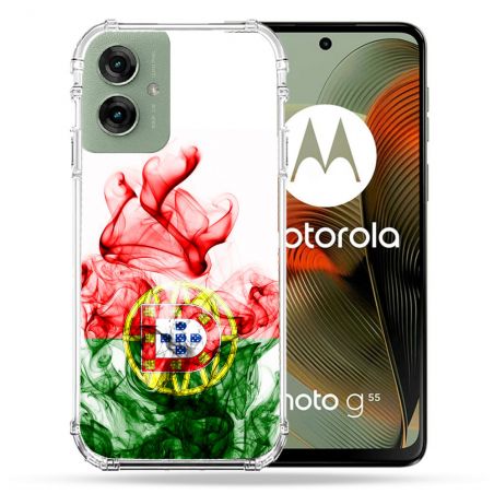 Coque Renforcée Pour Motorola G55 5G Voyage Portugal Flamme