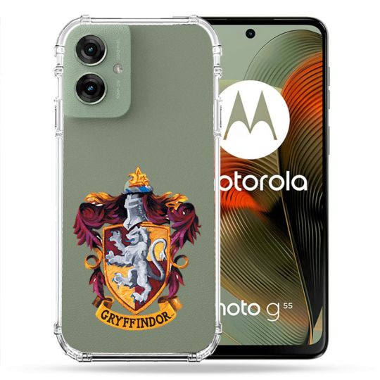 Coque Renforcée Transparente Pour Motorola G55 5G Harry Potter Griffindor