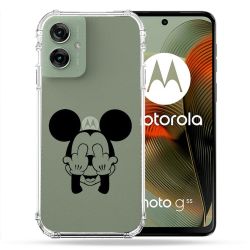 Coque Renforcée Transparente Pour Motorola G55 5G Mickey doigt