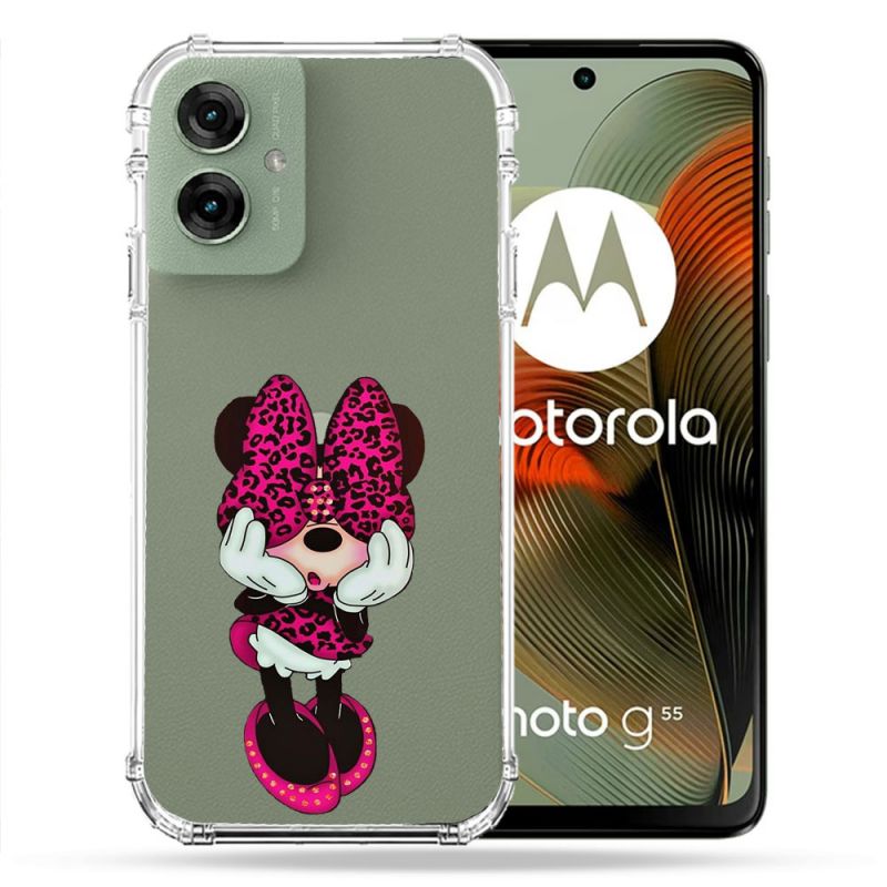 Coque Renforcée Transparente Pour Motorola G55 5G Minnie