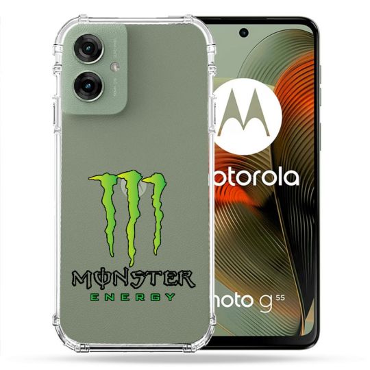 Coque Renforcée Transparente Pour Motorola G55 5G Monster Energy