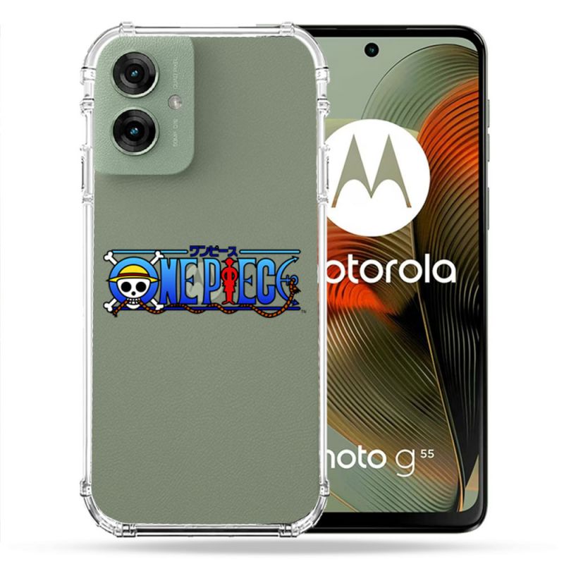 Coque Renforcée Transparente Pour Motorola G55 5G One Piece Logo