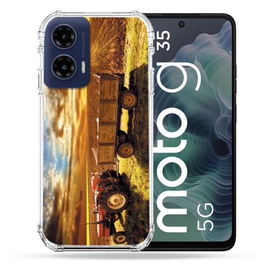 Coque Renforcée Pour Motorola G35 5G Agriculture Tracteur Color