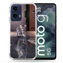 Coque Renforcée Pour Motorola G35 5G Animal Chat Reflet