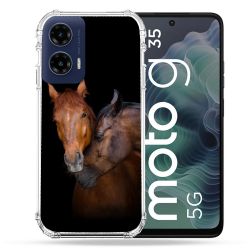 Coque Renforcée Pour Motorola G35 5G Animal Cheval Marron