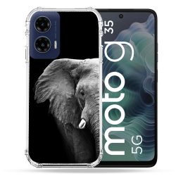 Coque Renforcée Pour Motorola G35 5G Animal Elephant Noir