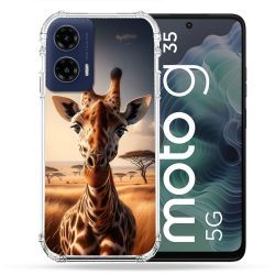 Coque Renforcée Pour Motorola G35 5G Animal Girafe Savane