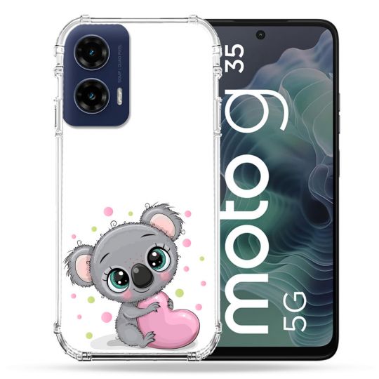 Coque Renforcée Pour Motorola G35 5G Animal Koala Cœur
