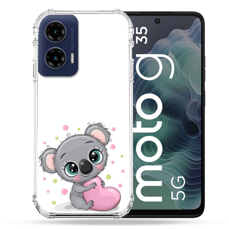 Coque Renforcée Pour Motorola G35 5G Animal Koala Cœur