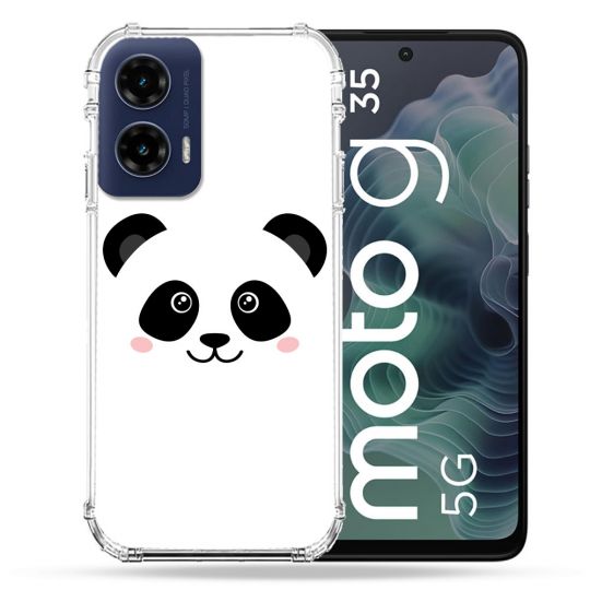 Coque Renforcée Pour Motorola G35 5G Animal Panda Blanc