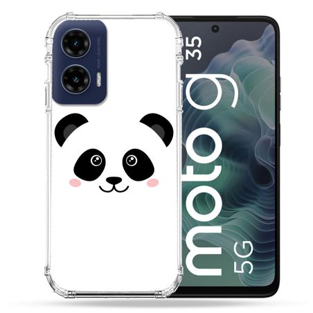 Coque Renforcée Pour Motorola G35 5G Animal Panda Blanc
