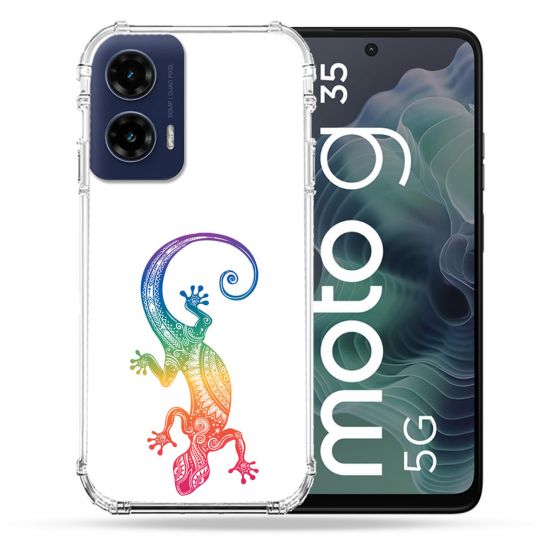 Coque Renforcée Pour Motorola G35 5G Animal Salamandre Color