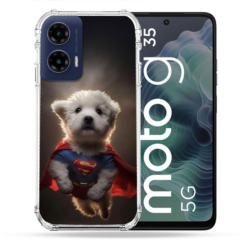 Coque Renforcée Pour Motorola G35 5G Animal Super Chien