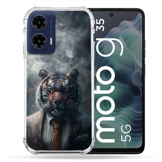 Coque Renforcée Pour Motorola G35 5G Animal Tigre Business