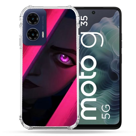 Coque Renforcée Pour Motorola G35 5G Arcane Jinx Rose