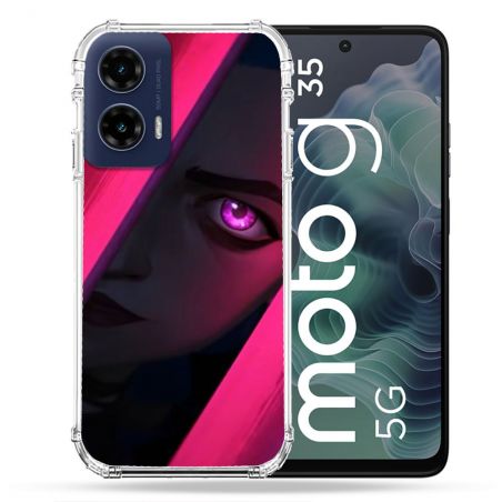 Coque Renforcée Pour Motorola G35 5G Arcane Jinx Rose