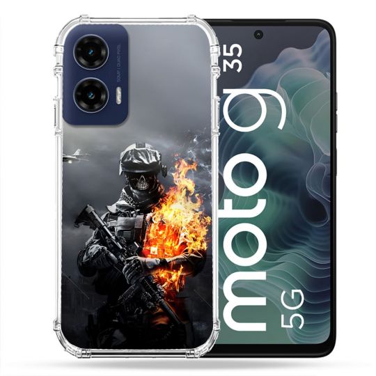 Coque Renforcée Pour Motorola G35 5G Call Of Duty Squelette