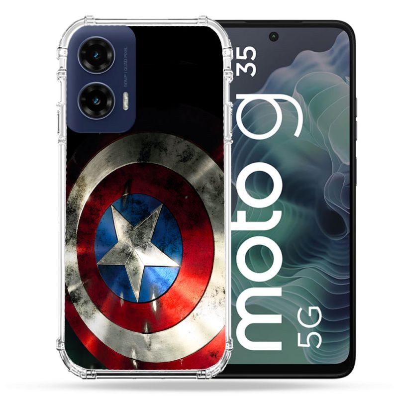 Coque Renforcée Pour Motorola G35 5G Captain America Bouclier