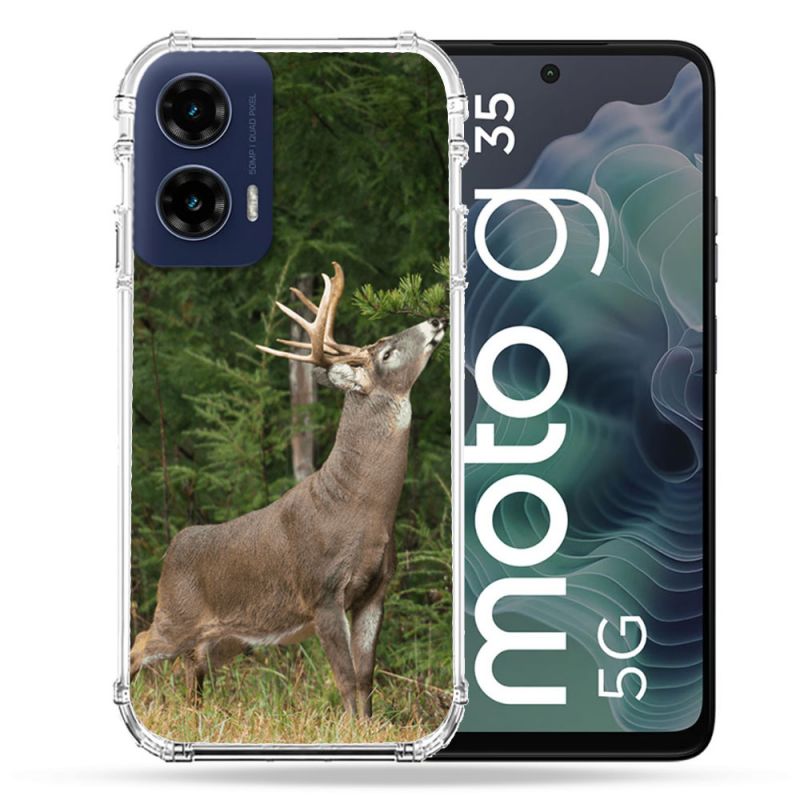 Coque Renforcée Pour Motorola G35 5G Chasse Cerf