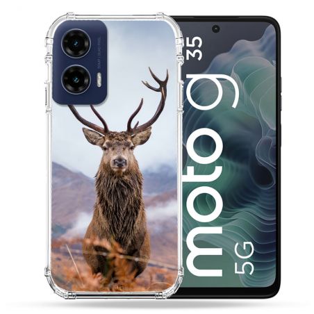 Coque Renforcée Pour Motorola G35 5G Chasse Chevreuil Montagne