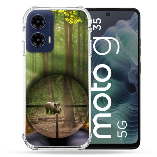 Coque Renforcée Pour Motorola G35 5G Chasse Sanglier Viseur
