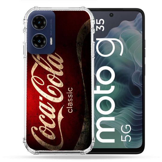 Coque Renforcée Pour Motorola G35 5G Coca Cola Classique