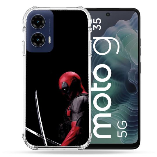 Coque Renforcée Pour Motorola G35 5G Deadpool Epee