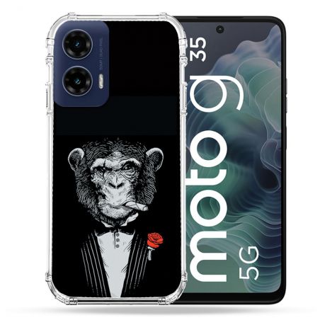 Coque Renforcée Pour Motorola G35 5G Decale Singe Mafia